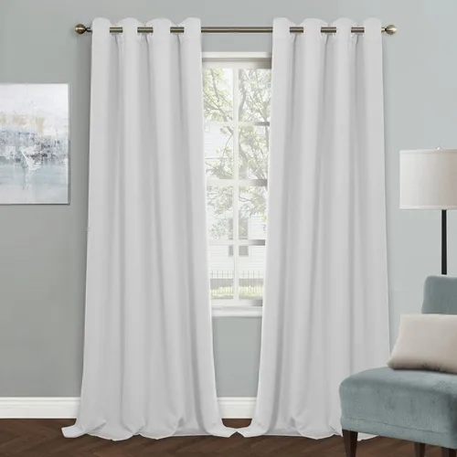Vista 31 de MYSKY HOME - Cortinas opacas amarillas para sala de estar y dormitorio, cortinas de 84 pulgadas de largo, con ojales, cortinas de oscurecimiento