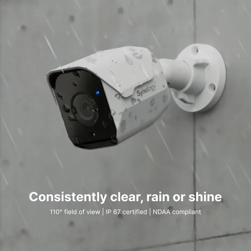 Vista 2 de Synology Cámara IP de bala AI BC500-5MP, visión nocturna, IP67