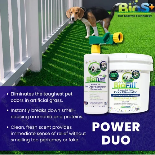 Vista 6 de BioTurf Mini Power Pack Limpiador de césped para orina de mascotas al aire libre – Limpiador de césped artificial concentrado – Desodorizador
