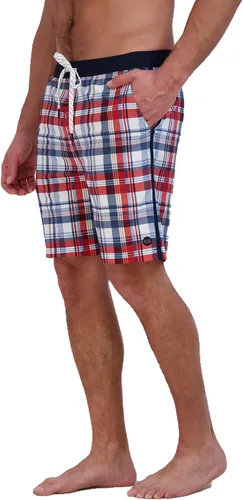 Vista 4 de Eddie Bauer Traje de baño Volley SPF 50+ para hombre, entrepierna de 8 pulgadas, viene con forro cómodo, máxima comodidad y elasticidad