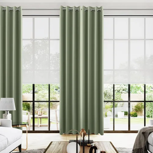 Vista 102 de KOUFALL Cortinas Doradas de Lujo Opacas para Sala de Estar, Elegantes Modernas Cortinas para Sala de 84 Pulgadas de Largo 2025