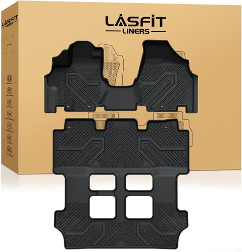 Vista 14 de LASFIT Tapete de maletero para Honda Civic Sedan 2016-2021, apto para todo tipo de clima, revestimiento de maletero, bandeja de carga, bandeja