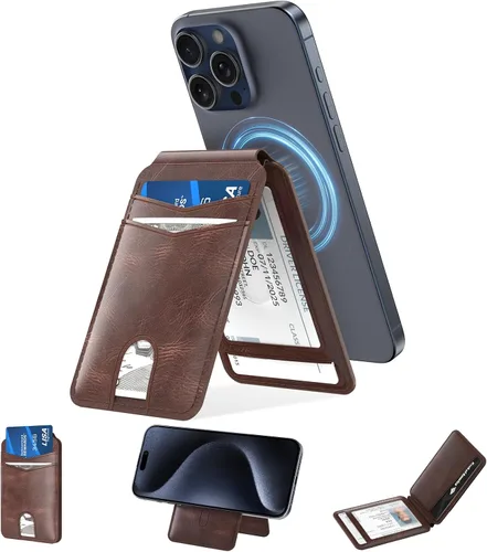 Vista 10 de typecase Cartera magnética compatible con Magsafe: cartera magnética para teléfono y tarjetero para Apple iPhone 16, 15, 14, 13, 12 Pro Max, soporte