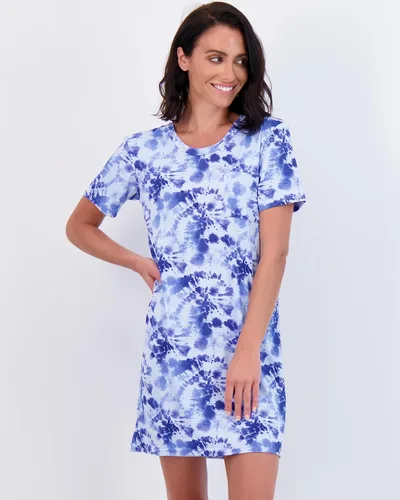 Vista 2 de Real Essentials - Paquete de 3 Camisón de manga corta suave con bolsillo para mujer (disponible en tallas extragrandes)