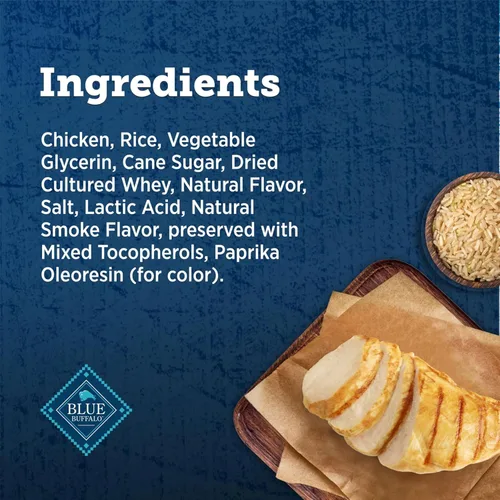 Vista 5 de Blue Buffalo True Chews Premium Grillers Golosinas Naturales para Perros, Pollo, Bolsa de 12 onzas