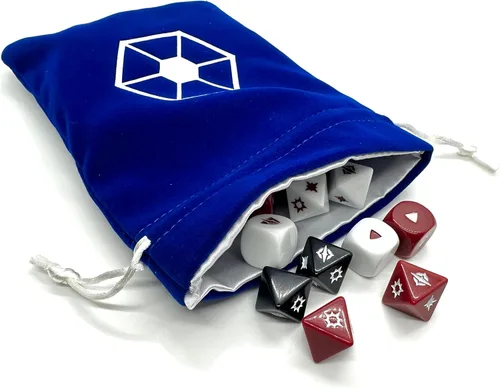 Vista 6 de Bolsa de dados inspirada en precuela (negro, República Galáctica), ideal para legión, fichas