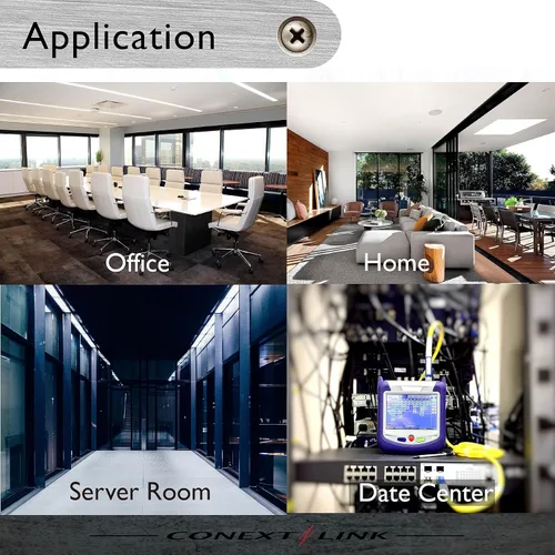 Vista 5 de Conext Link Cable de extensión de teléfono modular RJ11 6P4C Cable de línea de cable de teléfono (7 pies, beige) (33201)