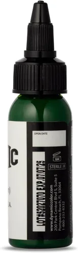Vista 2 de Dynamic - Tinta de tatuaje, varios tamaños y colores, 1 Ounce, Verde hoja