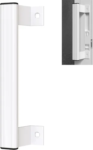 Vista 21 de Juego de manijas de puerta corredizas de vidrio de 6-5/8 pulgadas, mango redondo, agarre ergonómico, perfecto para patio, puerta de vidrio, balcón