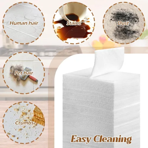Vista 3 de Hoolerry 300 paños de barrido en seco compatibles con Swiffer Sweeper