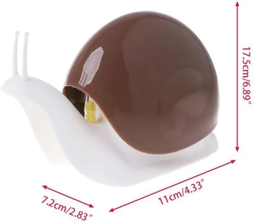 Vista 5 de Lindo dispensador de jabón de caracol para cocina, baño, etc. (4.1 fl oz) (blanco)