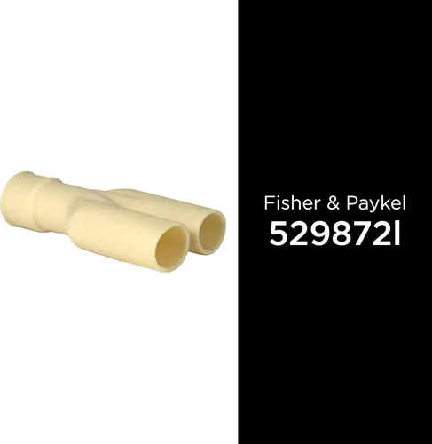 Vista 2 de Fisher & Paykel Conector de manguera de drenaje doble - Piezas de electrodoméstico OEM 529872 para mejoras del hogar, 1.1 x 4.7 x 5.2 pulgadas