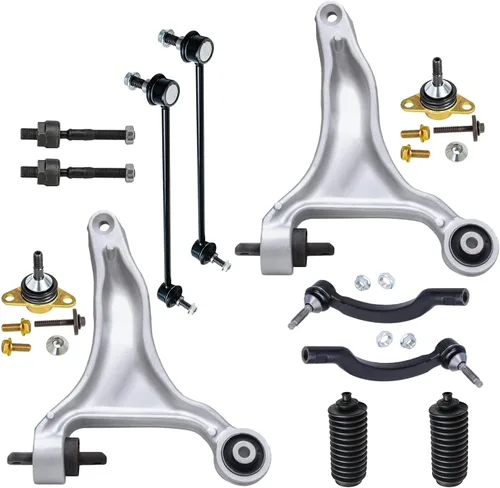 Vista 71 de Detroit Axle – 12 brazos de control superiores e inferiores delanteros con rótulas, barras de unión exteriores e interiores con topes, barras
