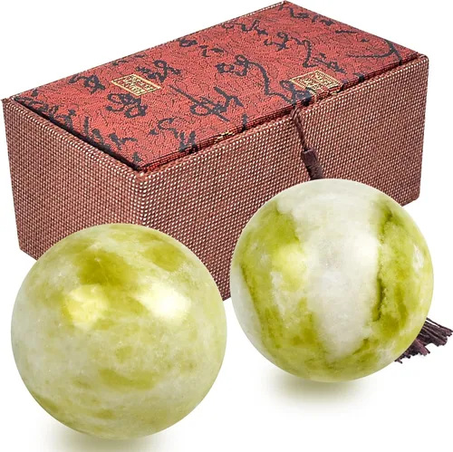 Vista 10 de fengshuisale Feng Shui Bolas de salud chinas (azul con fénix y dragón) 3.8cm/1.5" Pulsera de cuerda roja