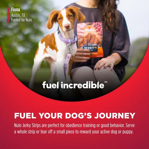 Vista 7 de Nulo Premium Jerky Strips - Golosinas para perros, tiras de cecina con alto contenido de proteínas sin granos hechas con probiótico BC30 para apoyar