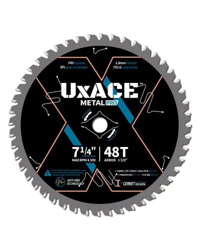Vista 16 de Hoja de sierra circular de 5-3/8 pulgadas, 30 dientes, eje de 20 mm, para metal ferroso, hoja de corte de acero, punta de carburo, corte delgado