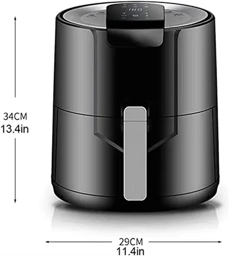 Vista 7 de Freidora de aire de 5.8 cuartos de galón, horno freidora de aire, cocina eléctrica sin aceite, 6 funciones de cocción, pantalla táctil digital LCD