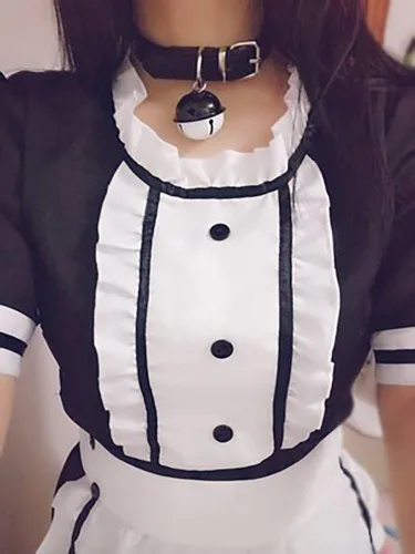 Vista 3 de SWAGPAI Handmade Cosplay Choker Lolita Kitty Bell Collar Women Leather Bow Choker Necklace