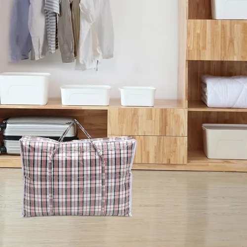 Vista 9 de Alipis 2 piezas XL bolsa de almacenamiento de edredón grande bolsa de mano para ropa de cama impermeable edredón cremallera mudanza para el hogar