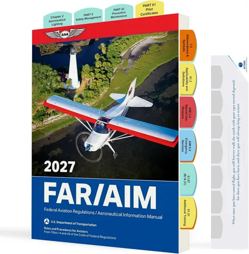FAR AIM 2027 Pestañas (libro no incluido) - Pestañas de estudio codificadas por colores para privados, instrumentos, comerciales y CFI - Referencia
