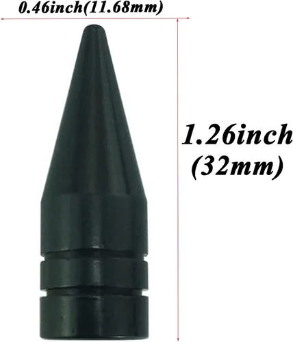 Vista 2 de Abfer Tapas de válvula de neumáticos, tapas de vástago de aire de automóvil, cubiertas para vástagos de presión para bicicletas, vehículos, Negro