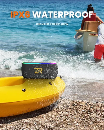 Vista 6 de Altavoz Bluetooth, altavoces inalámbricos portátiles con ganchos, ecualizador de graves profundos de 40 W, IPX6 impermeable, Bluetooth 5.3 TWS