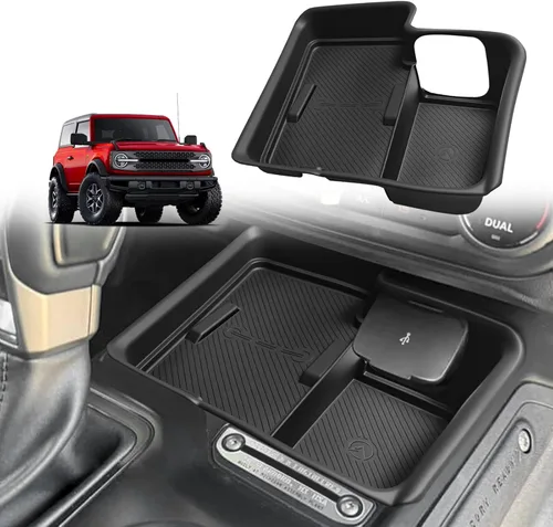 Vista 8 de Muslogy Compatible con Honda Pilot 2023-2025/2026 Passport Accesorios de Consola Central Cargador Inalámbrico Alfombrilla Protectora Insertos