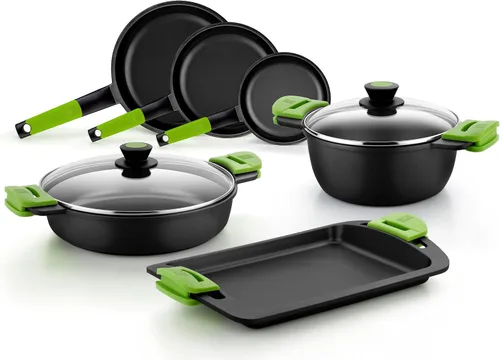 Vista 3 de BRA Braisogona Prior Flat Grill Pan, Black.Cast Aluminio, Todas las Cocinas Incluyendo Inducción.