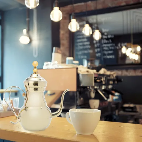 Vista 4 de Zerodeko Cafetera árabe Agua Verter sobre tetera Hervidor de té Hervidor de té Cafetera Infusor Tetera Cafetera Café Cafetera Italiana Mantequilla