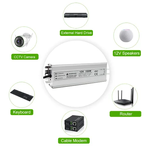 Vista 8 de Fuente de alimentación LED de 30 W y 12 voltios, controlador LED IP67 impermeable, convertidor de CA de 110 V a 12 V CC, transformador LED de salida