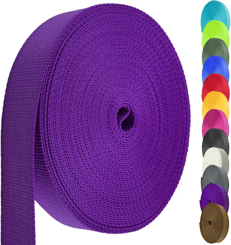 Vista 26 de Correa de nailon de 1 pulgada y 1.5 pulgadas, correa de nailon resistente de 12 yardas, correa duradera para equipo de interior o exterior