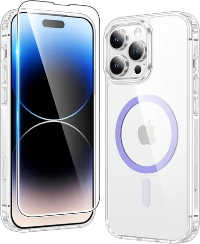 Vista 53 de FNTCASE para iPhone Air Case Clear: Fundas magnéticas para teléfono con protector de pantalla a prueba de caídas, compatibles con Magsafe, delgadas