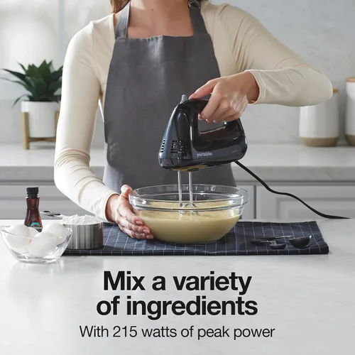 Vista 3 de Proctor Silex Easy Mix - Batidora de mano eléctrica de 5 velocidades con Negro