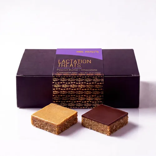 Mrs. Patel's Golosinas de lactancia, barras indias especiadas, chocolate y mantequilla de maní, dulce y picante, hecho fresco, ingredientes