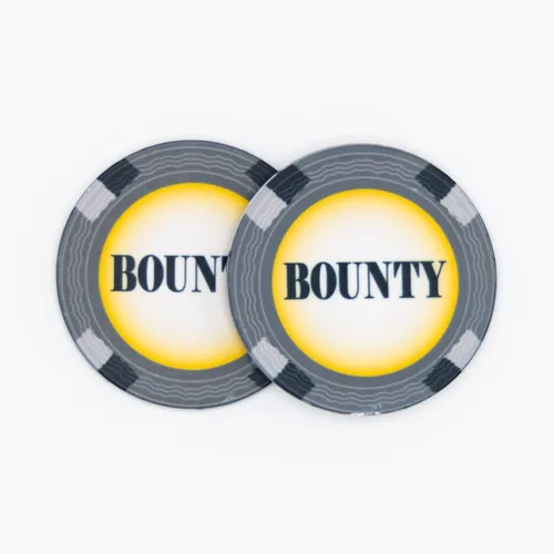 Vista 2 de Classic Bounty Chip Set de 10 fichas de torneo de póquer Texas Holdem