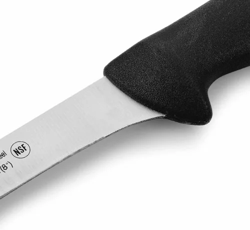 Vista 4 de Arcos Cuchillo de filete de acero inoxidable nitrum de 8 pulgadas. Mango ergonómico de polipropileno y hoja de 7.874 in. Cuchillo afilado para Negro