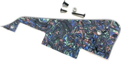 Vista 3 de KAISH Golpeador de guitarra Abalone Pearl LP con soporte negro para Epiphone Les Paul