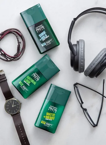 Vista 7 de Garnier Cuidado del cabello Fructis Style Shine and Hold Pomada líquida para el cabello para hombres, sin alcohol de secado, 4.2 onzas líquidas