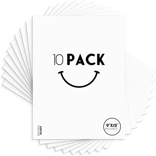 Vista 22 de Golden State Art, Tablero de respaldo blanco de 12 x 16, tableros de respaldo para marco, imagen (paquete de 10)