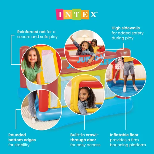 Vista 3 de Castillo inflable "Jump-o-lene" de Intex, 68 x 68 x 44 pulgadas, para las edades de 3 a 6