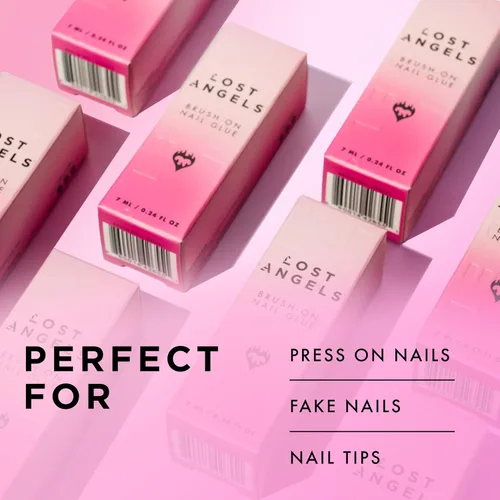 Vista 5 de Lost Angels Pegamento para uñas con brocha, pegamento de uñas súper fuerte para prensa, puntas, uñas postizas, acrílicos, larga duración de 2 a 3