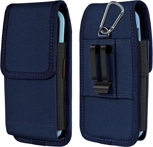 Vista 8 de ACCKUO Funda de teléfono para cinturón con clip de metal y cierre magnético compatible con iPhone 16/15/14/13/12 Pro y Non-Pro, Galaxy S25 S24 S23
