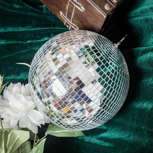 Vista 13 de Efavormart - 4 espejos de cristal de 4 pulgadas, decoración de fiesta de discoteca para bodas, eventos, fiestas de cumpleaños Plata
