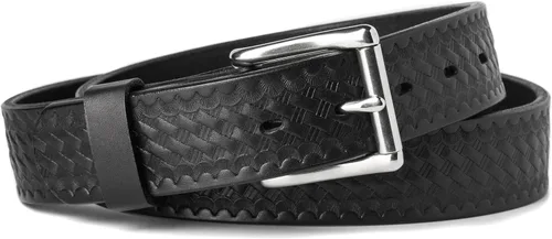 Relentless Tactical El mejor cinturón de cuero para pistola | Fabricado en Estados Unidos | Cinturón oculto EDC para hombre negro (Black Basket