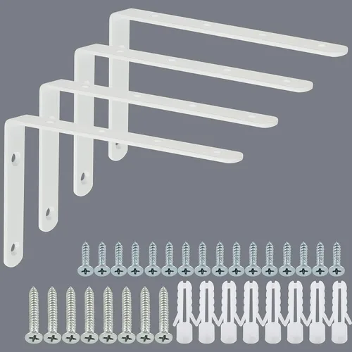 Vista 11 de Alise Soportes Flotantes para Estantes, Soportes en L para Estantes de Servicio Pesado, Soportes de Estantería de Acero Inoxidable, Escuadra Angular