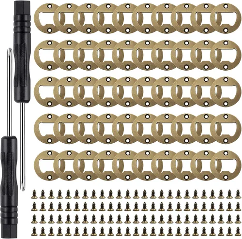 Vista 12 de Juego de 50 abridores de botellas DIY - Insertos de abridor de metal de acero inoxidable para madera (negro)