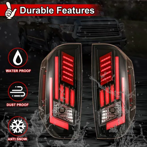 Vista 3 de Nixon Offroad Luces traseras para Toyota Tundra 2014 2015 2016 2017 2018 2019 2020 2021 Luces traseras LED Luces traseras Conjunto de luces traseras