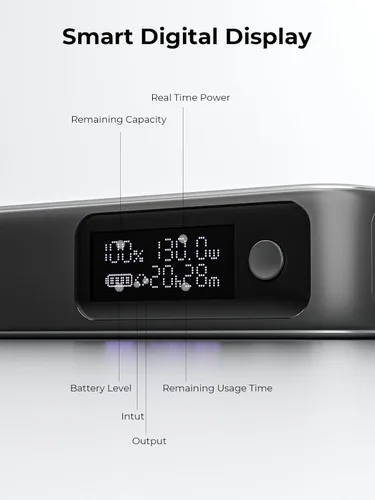 Vista 6 de Cargador portátil de 20000 mAh, 100 W PD de carga rápida con cable USB C integrado, pantalla digital inteligente, paquete de batería