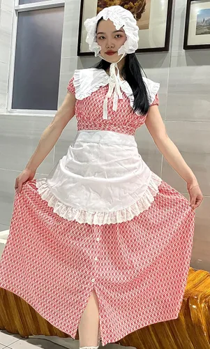 Vista 4 de Sombrero de sol Mob Cap Victorian Pioneer Prairie Bonnet Colonial Headwear Chal Wrap Stole Delantal Disfraz