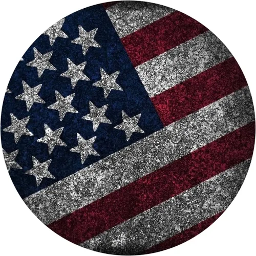 Vista 2 de Tapones de válvula rojos de aluminio para neumáticos de automóvil, tapas de vástago de válvula de metal con bandera de Estados Unidos, ajuste